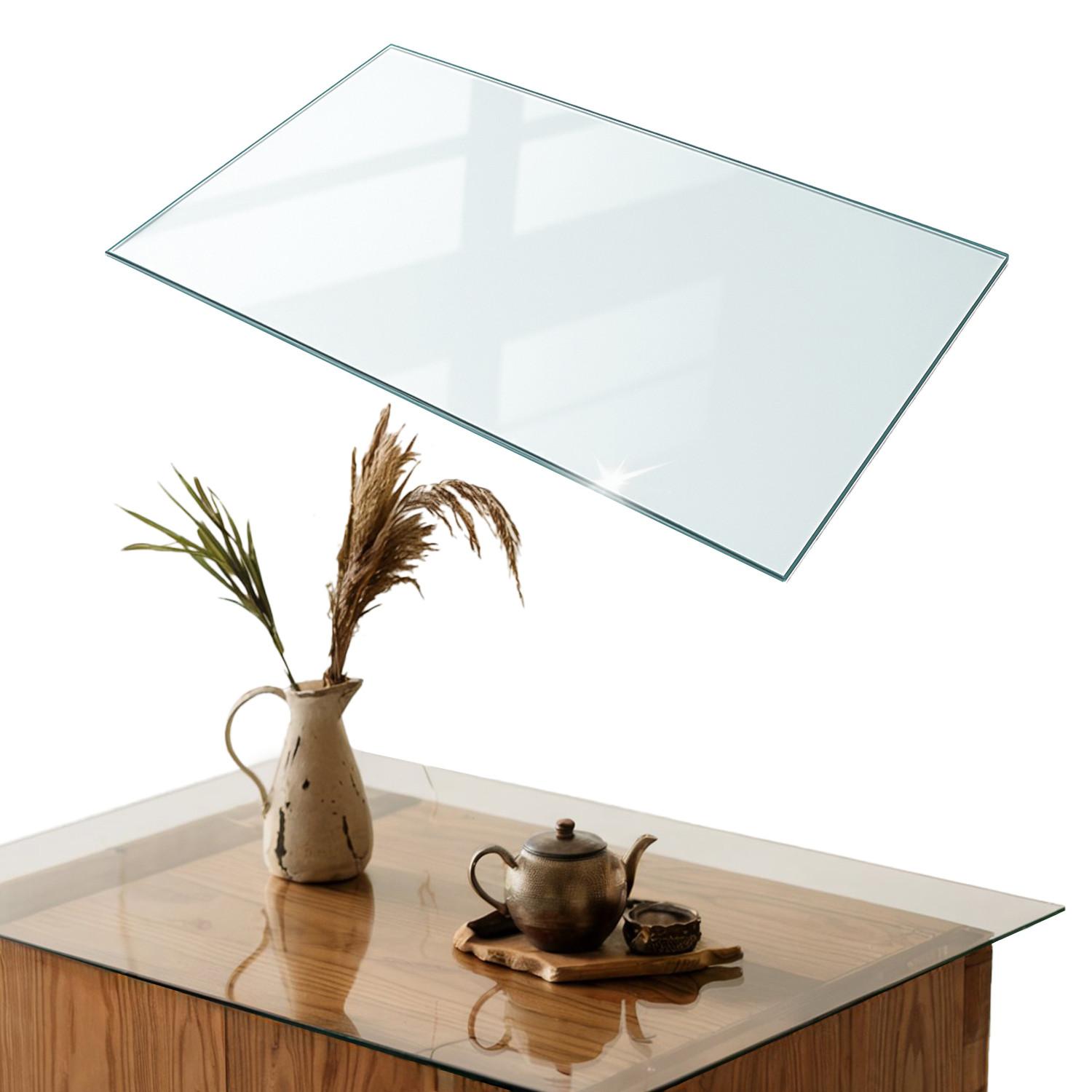 TISCHPLATTE 140x70 cm - Transparent, Glas (80/120/0.4cm) - Wallfluent