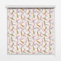 INNENROLLO - Fensterrollo - Rollo - 100x100 cm - Buntstifte - Pink, Kunststoff (100/100/0.5cm) - TULUP