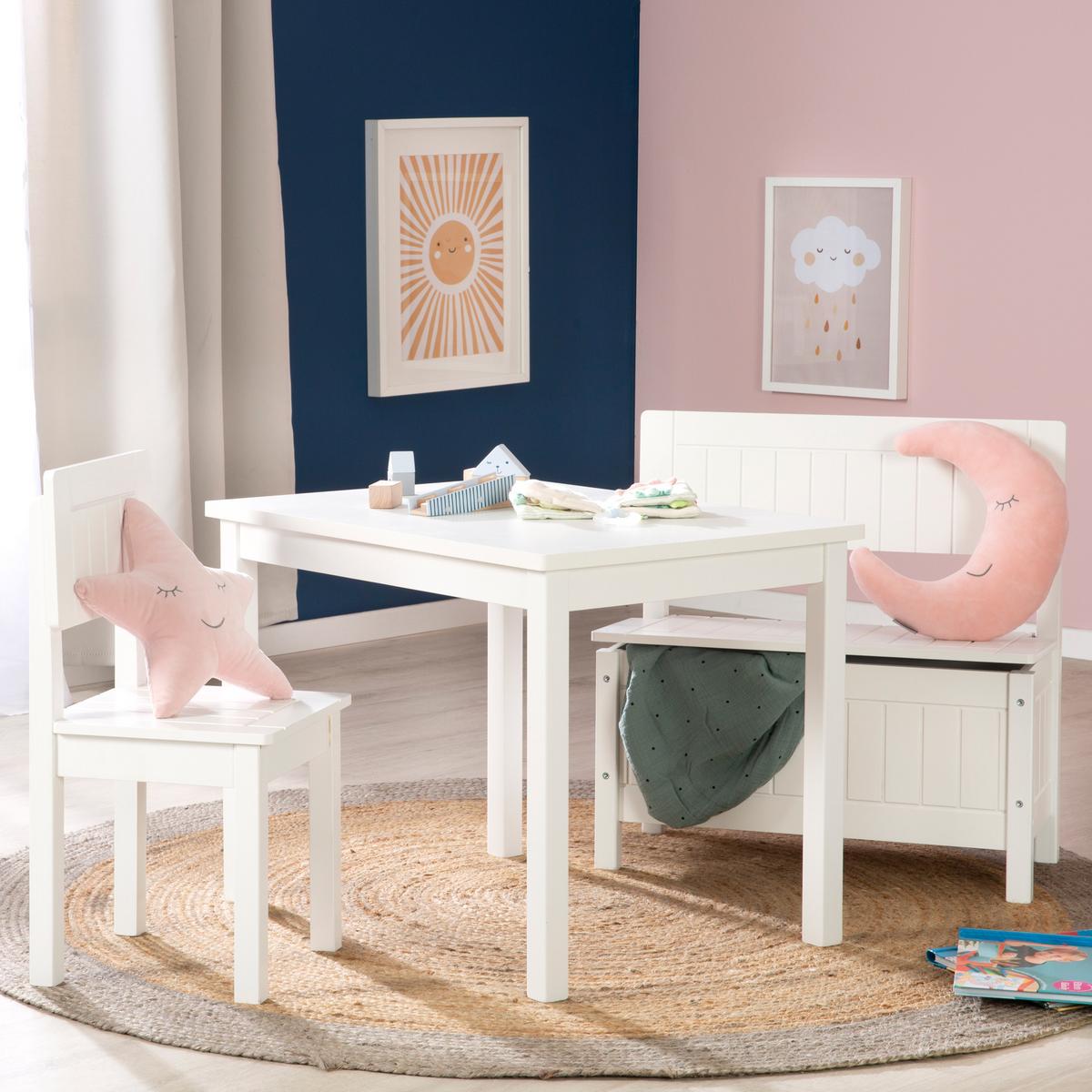KINDERTISCH - Weiß, Holzwerkstoff (66.5/50/50cm) - Roba