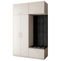 GARDEROBENSCHRANK REMA 150/240/60 cm Modern Kaschmir - Kaschmir/Schwarz, Holzwerkstoff (150/240/60cm) - MASSENO