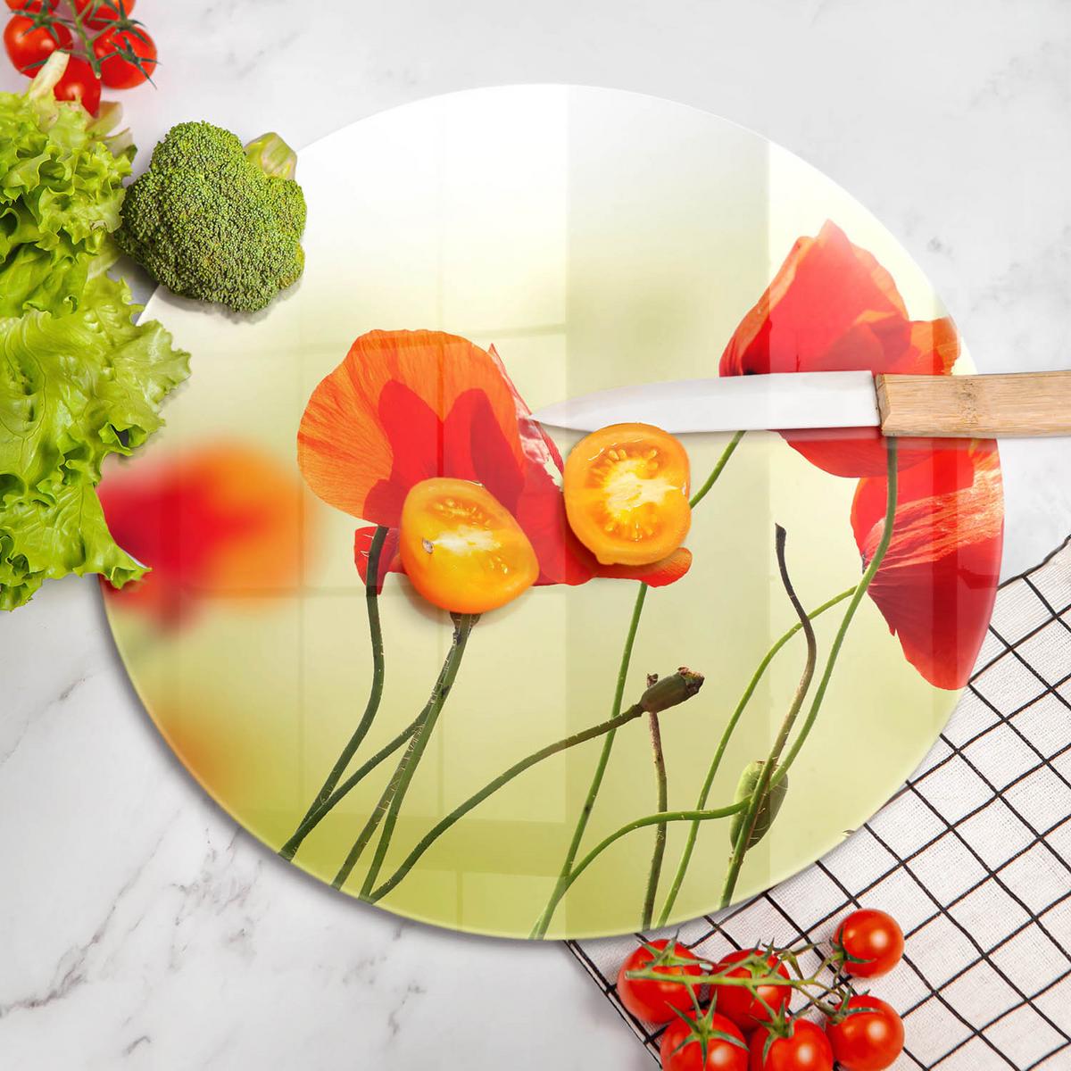 GLASPLATTE Ø 40 cm - Honig, Glas (40/40cm) - Wallfluent