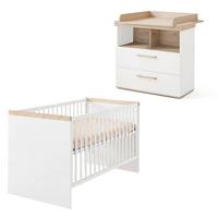 BABYZIMMER-SET Jimmy 2-teilig - Weiß, Holz/Holzwerkstoff (143/103/77cm) - Roba