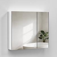 SPIEGELSCHRANK Weiß 85/65/14,5 - Weiß, Metall (85/65/14.5cm) - EMKE