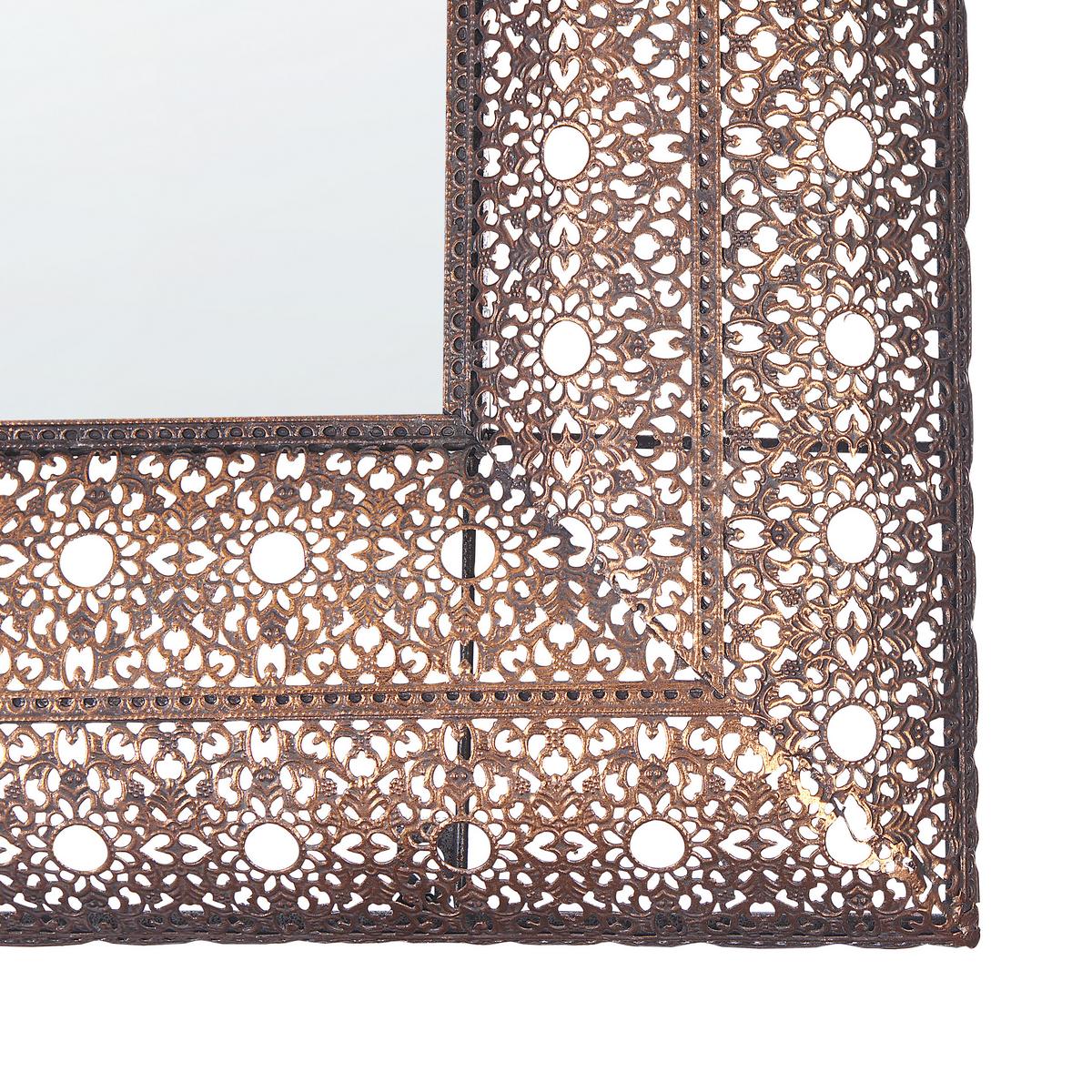 WANDSPIEGEL kupfer rechteckig 69/90 cm Dehradun - Kupferfarben, Metall (60/90/5cm) - Beliani
