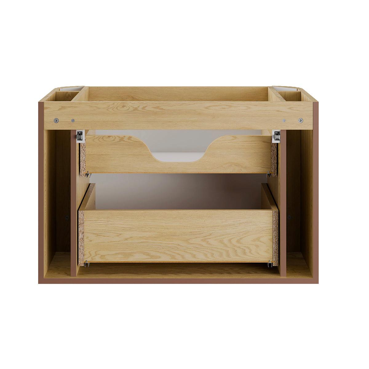 BADMÖBEL 80cm Mila 2er-Set Helle Eiche - Braun, Holzwerkstoff (80/52/46cm) - Petits-meubles