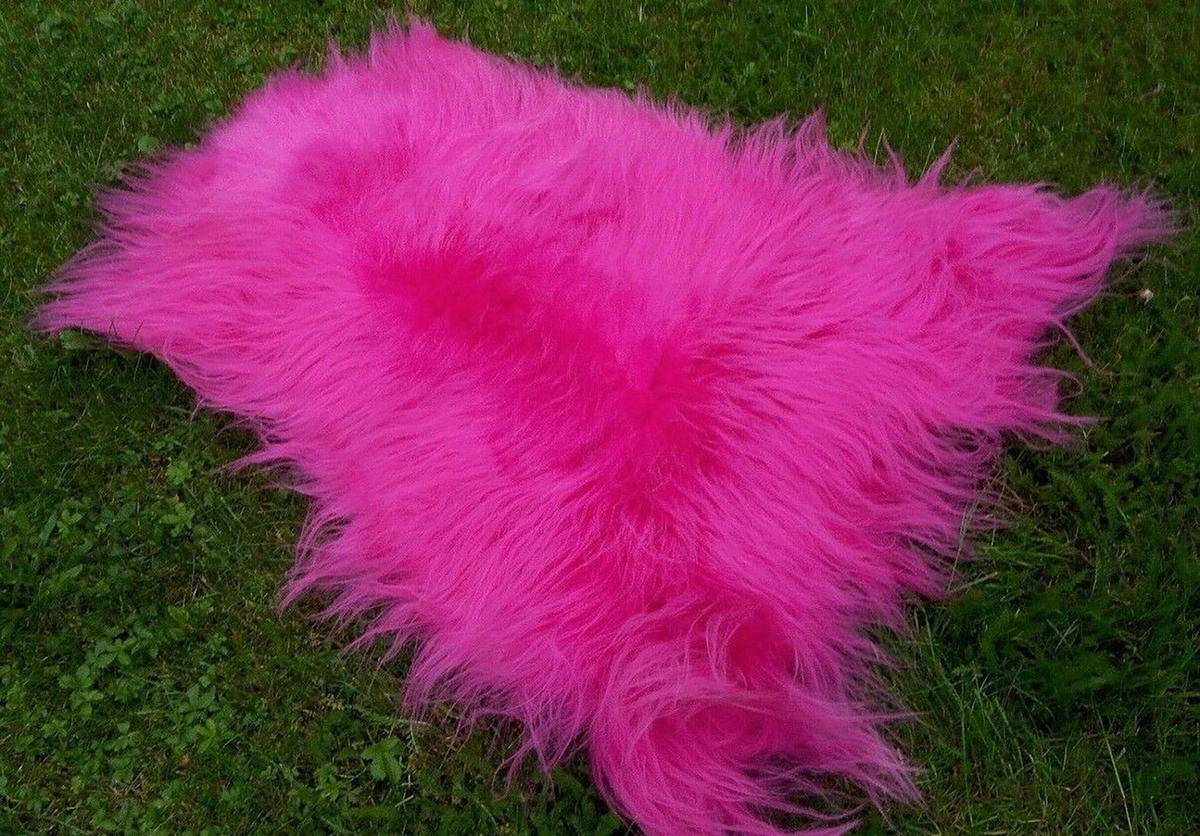 SCHAFFELL Islandfell Fuchsia Pink Langwollig ca. 110 cm - Pink, Fell (65/110cm) - Provellus