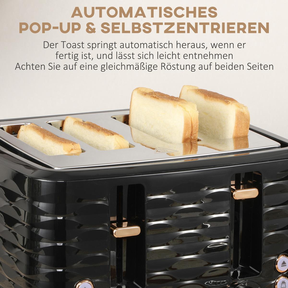 WASSERKOCHER-SET 2-TLG. aus Kunststoff, Stahl Schwarz - Schwarz, Kunststoff (19.5/23.2/24.1cm) - HOMCOM
