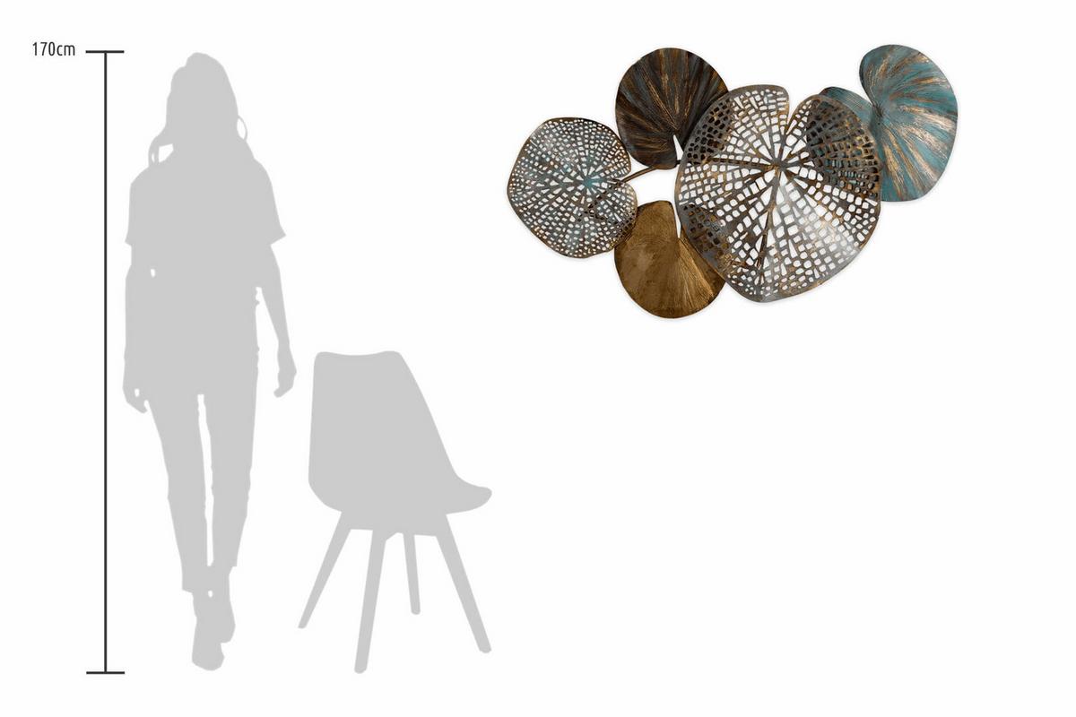WANDDEKO Grün 100/60 cm - Grün, Metall (2.5/60/4cm) - KUNSTLOFT
