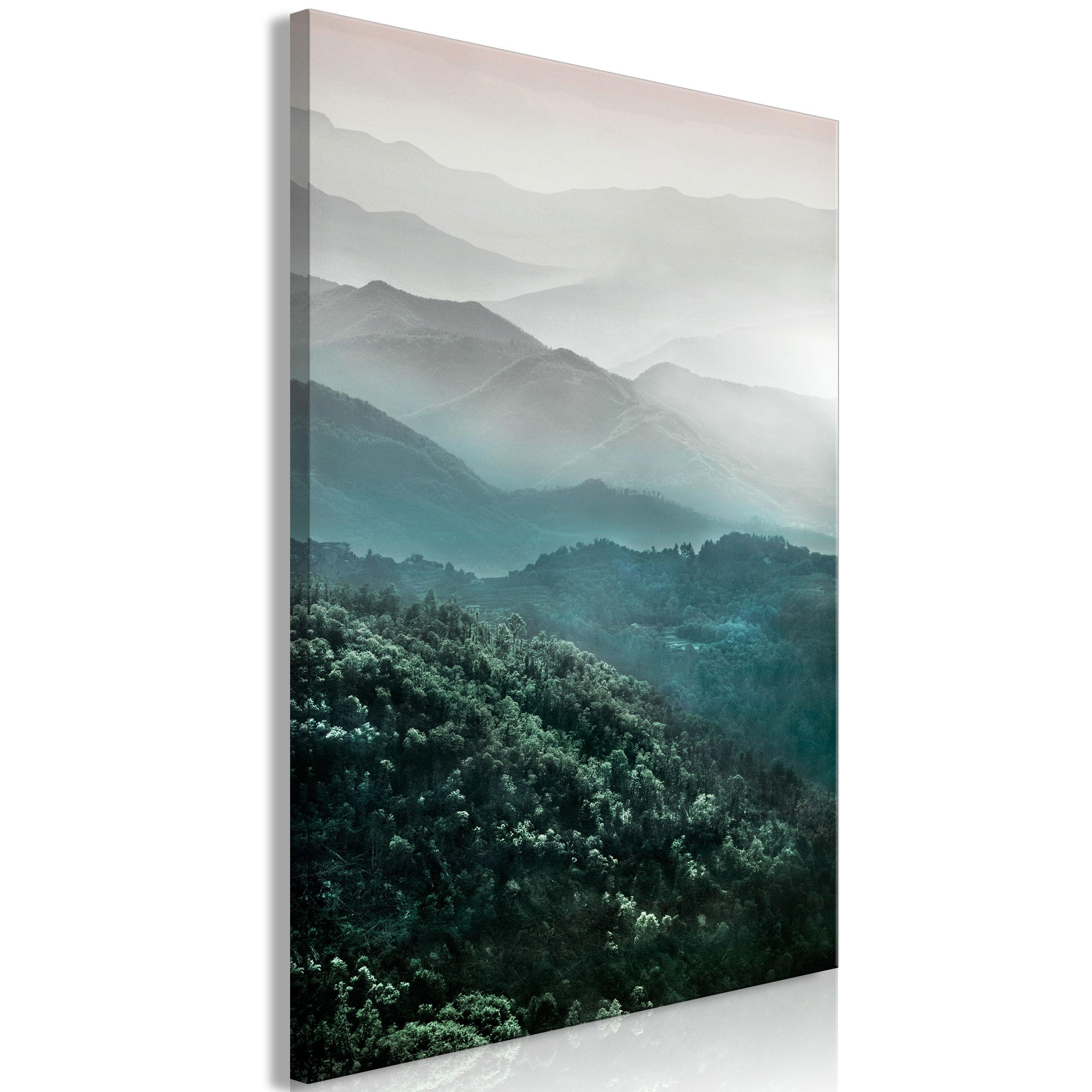 KUNSTDRUCK Grün 40/60 cm - Grau/Grün, Textil (40/60cm) - KUNSTLOFT