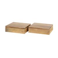 NACHTTISCH FIRU 2ER SET Holz Akazie - Zwetschgeholzfarben, Holz (30/8/25cm) - KAWOLA