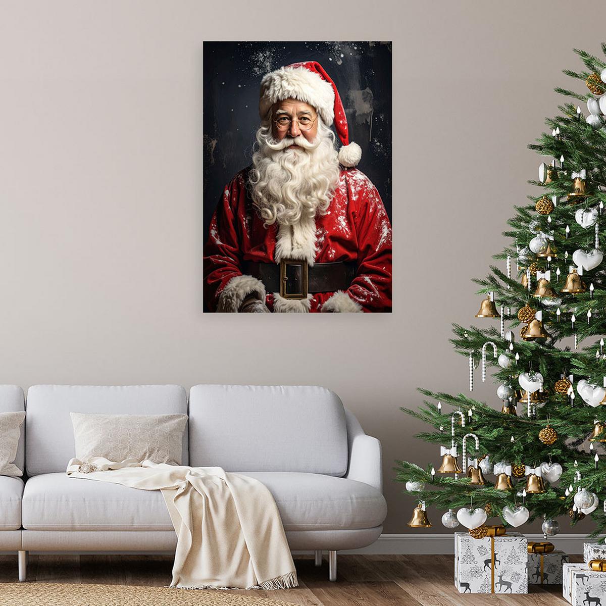 LEINWANDBILD Weihnachten 60x90cm - Rot, Textil (60/90cm) - Feeby