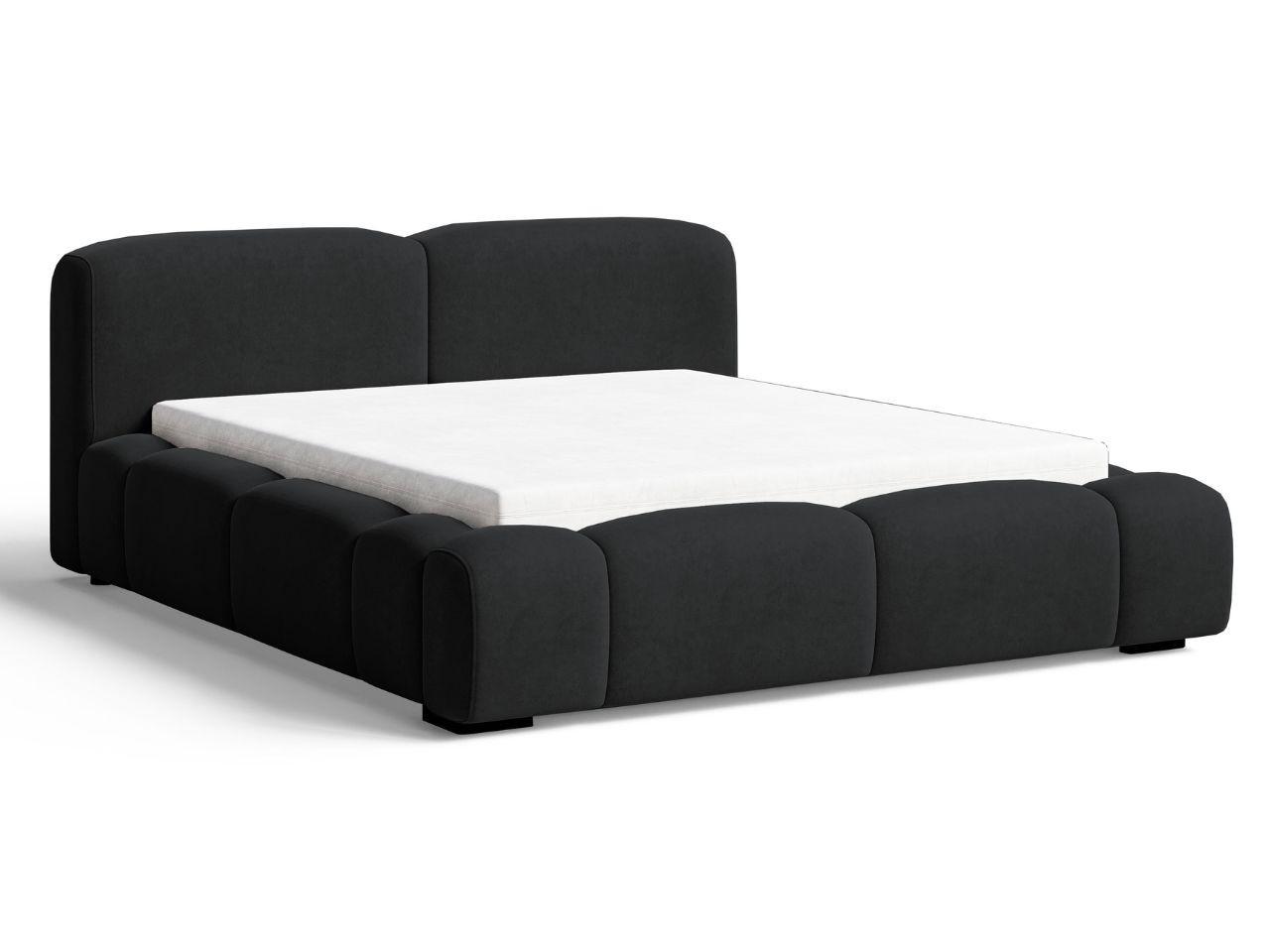 POLSTERBETT Aubi 140x200 Schwarz - Schwarz, Textil (140/200cm) - Graingold
