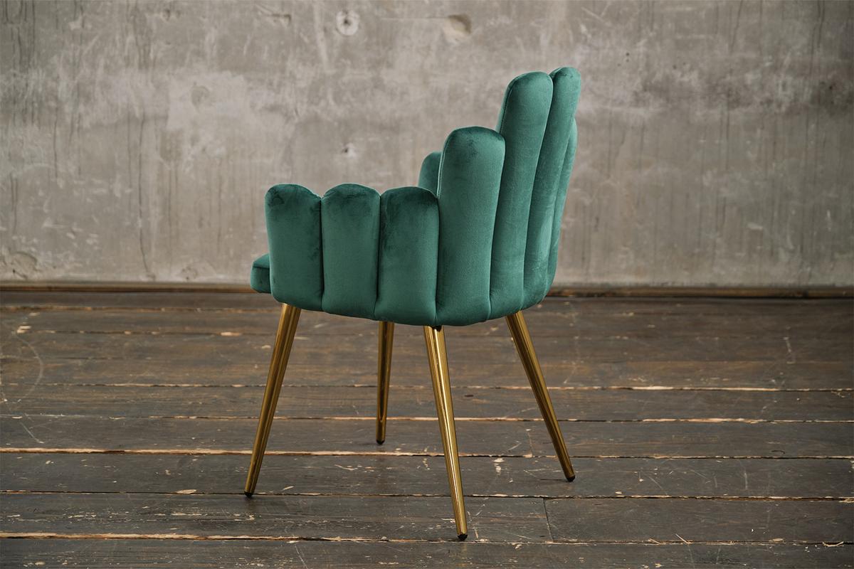 ESSZIMMERSTUHL FREJA Grün Velvet (1er-Set) - Grün, Textil (59/86/55cm) - KAWOLA