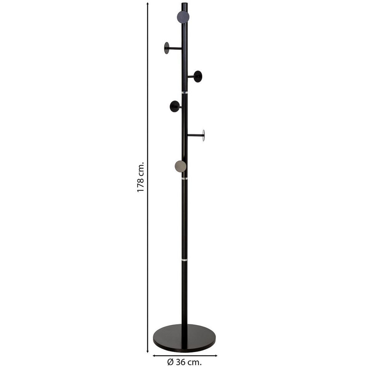 GARDEROBE aus metall - Schwarz, Metall (36/178/36cm) - Wanderlust