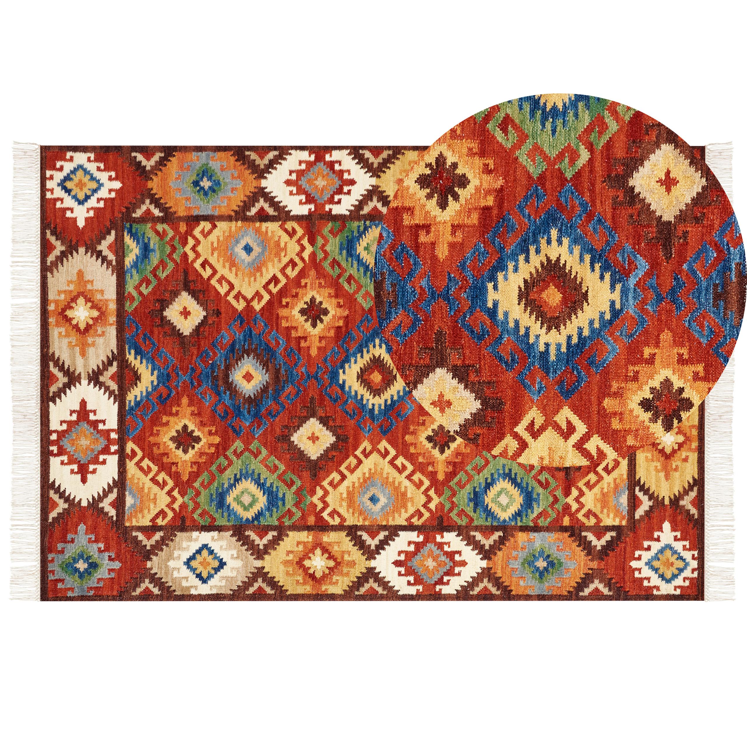 KELIM-TEPPICH Zovuni 230/160 cm - Multicolor, Textil (160/230cm) - Beliani