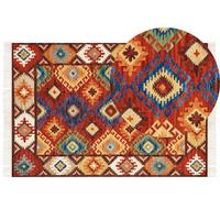 KELIM-TEPPICH Zovuni 230/160 cm - Multicolor, Textil (160/230cm) - Beliani