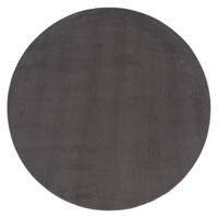 FLACHWEBETEPPICH Anthrazit Ø 200 cm - Anthrazit, Kunststoff (200/200cm) - TT Home