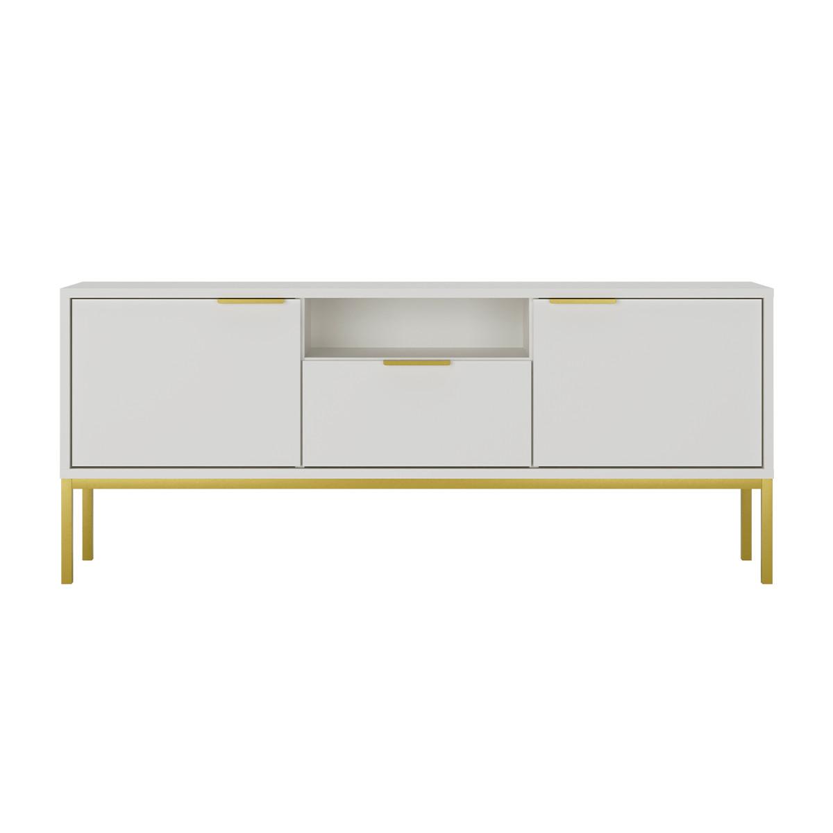 TV-MÖBEL Seattle Weiß - Weiß, Holzwerkstoff (135/56.4/33cm) - Petits-meubles