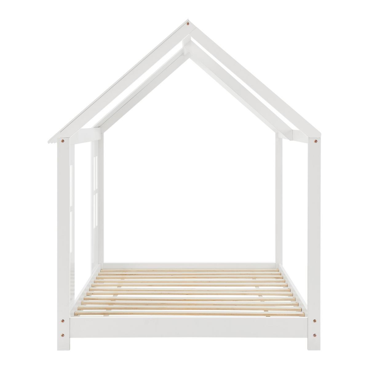 HAUSBETT Tostedt - Weiß, Holz (90/200cm) - [en.casa]