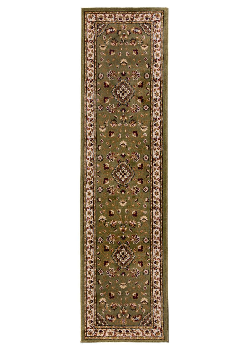 TEPPICH GLAZERT, klassisch-floral, Grün, 60 x 230 cm - Grün, Textil (230/60cm) - KADIMA DESIGN