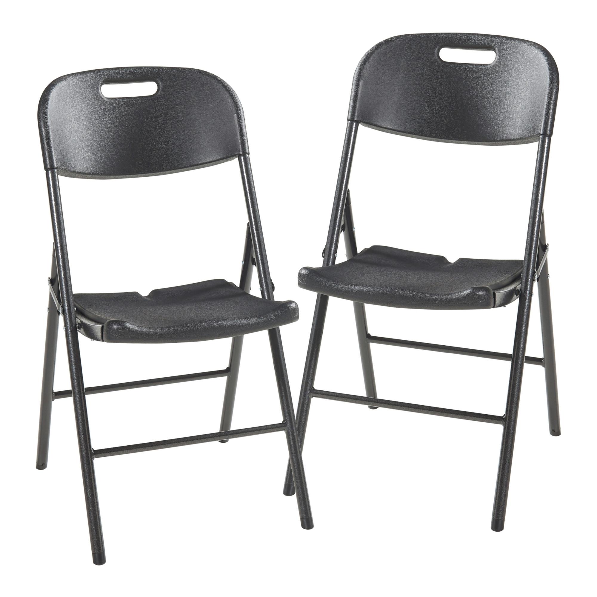 KLAPPSTUHL Ljusnarsberg - Schwarz, Kunststoff/Metall (46/87/53cm) - [en.casa]