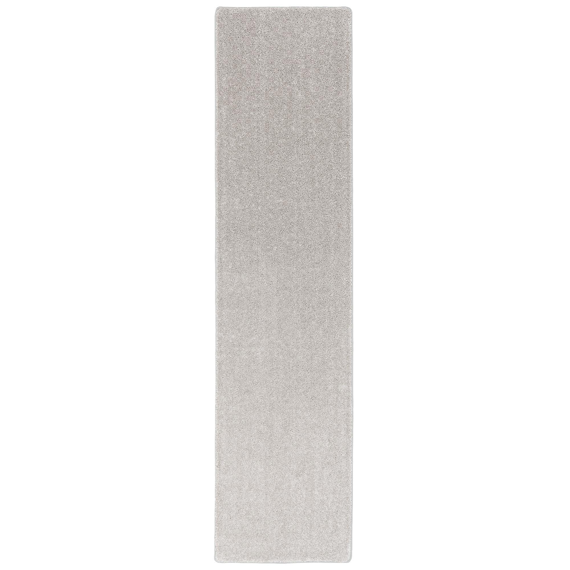HOCHFLOR VELOURS TEPPICH LÄUFER MONA - Silberfarben, Textil (80/160cm) - Snapstyle