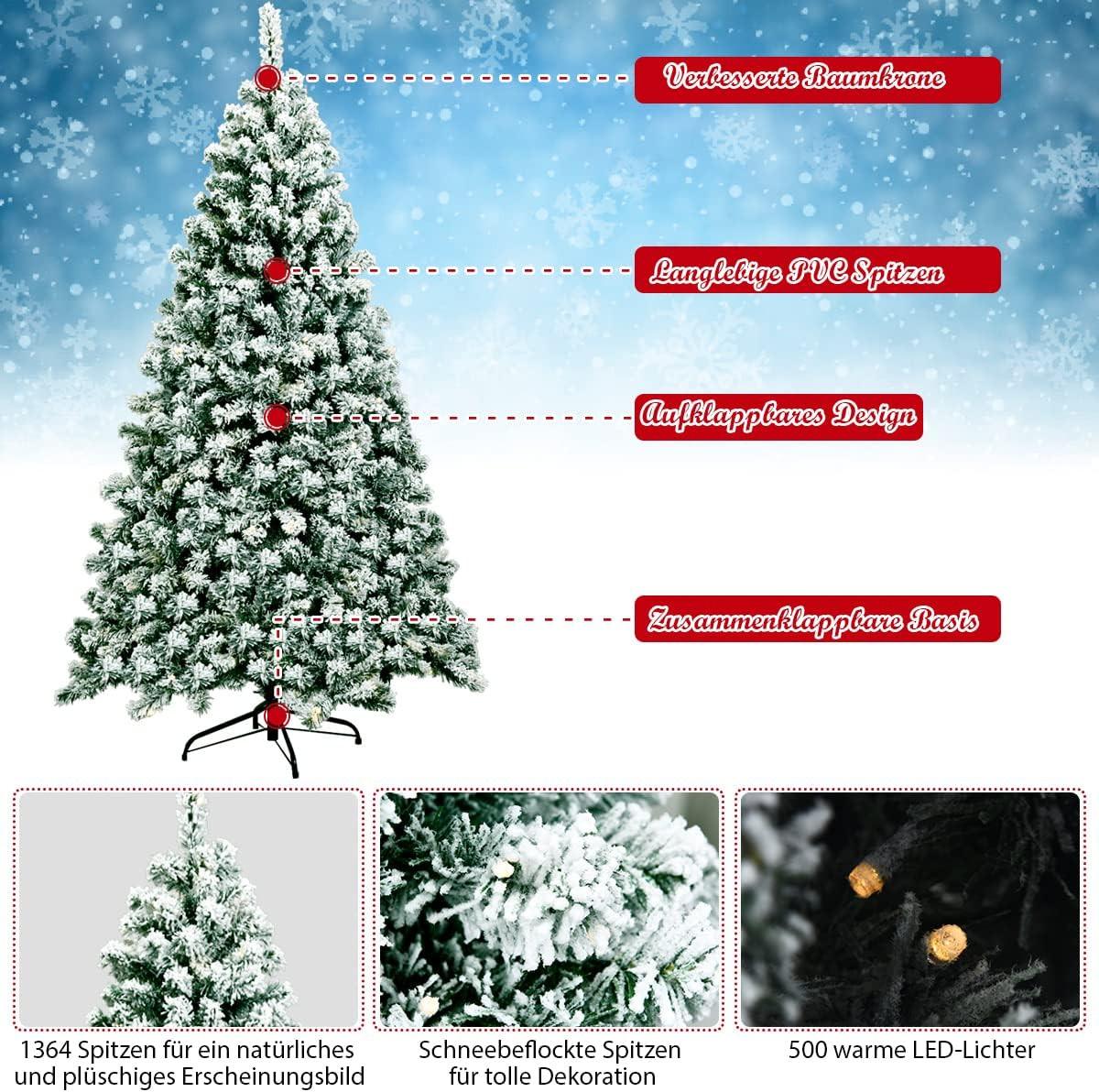 WEIHNACHTSBAUM Grün - Grün, Kunststoff (225cm) - COSTWAY