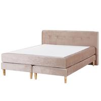BOXSPRINGBETT 160/200cm Pastellrosa Marquise - Pink, Textil (160/200cm) - Beliani