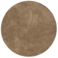 HOCHFLOR SUPER SOFT TEPPICH SILKY RUND - Taupe, Textil (120/120cm) - Pergamon