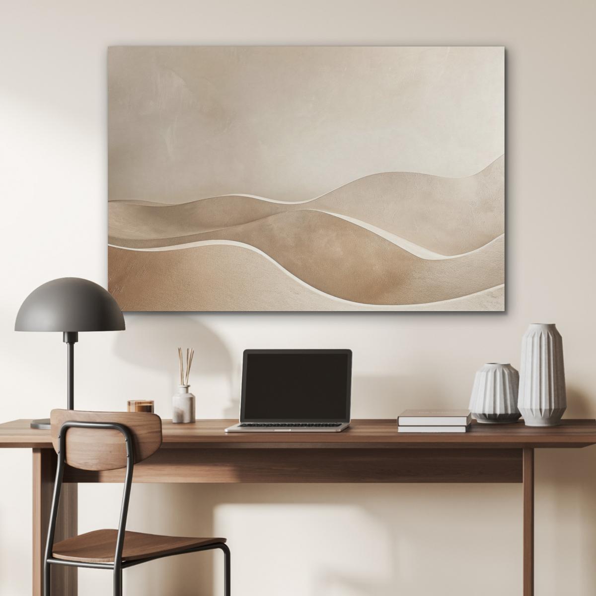 AKUSTIKBILD Beige - Natur - Abstrakt - Modern Akustikpaneele 90x60 cm - Beige, Kunststoff (90/60/0.9cm) - MuchoWow