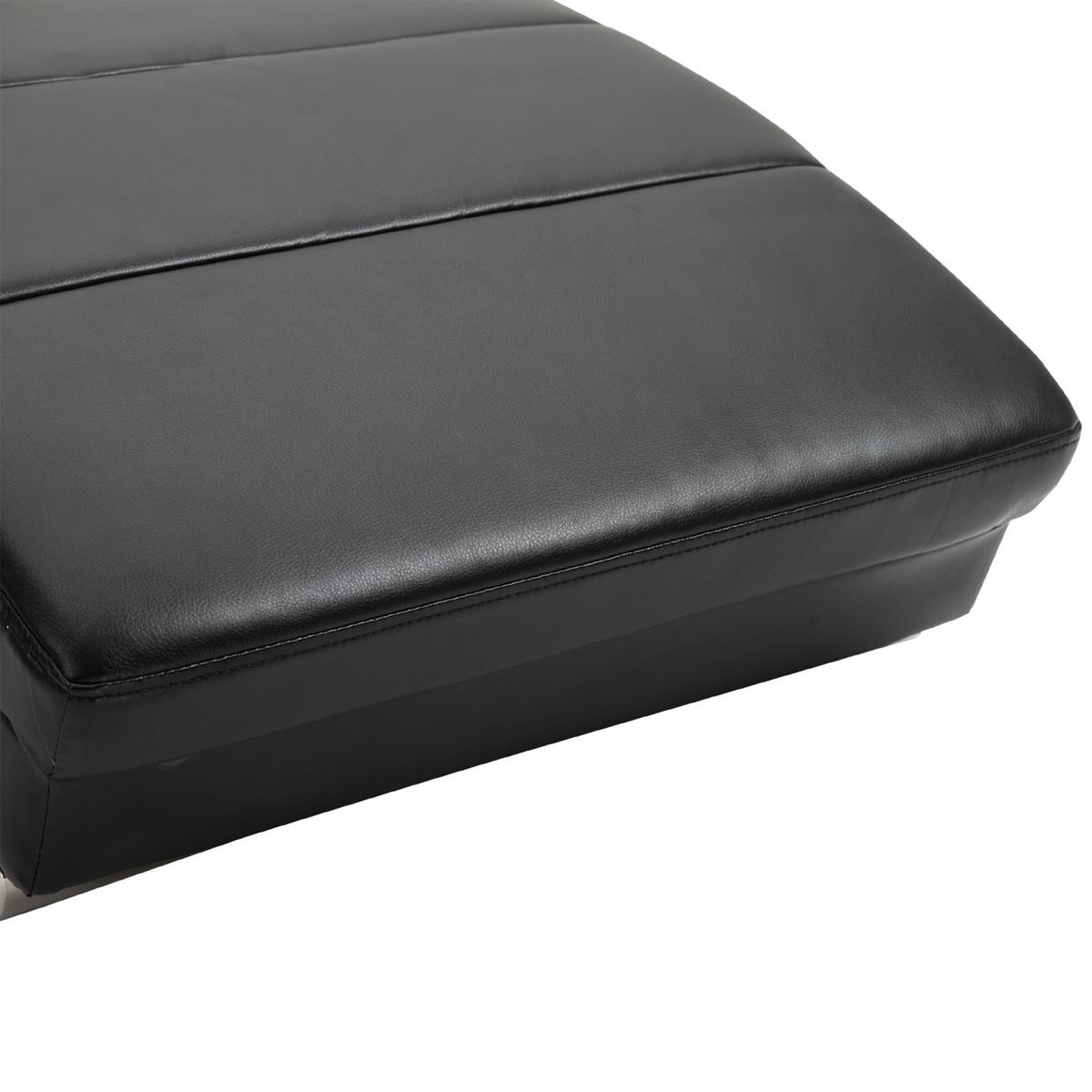 RELAXLIEGE mit Massagefunktion Loungesessel Chaiselongue Zero-G Design Schwarz - Schwarz, Leder (163/87/58cm) - HOMCOM