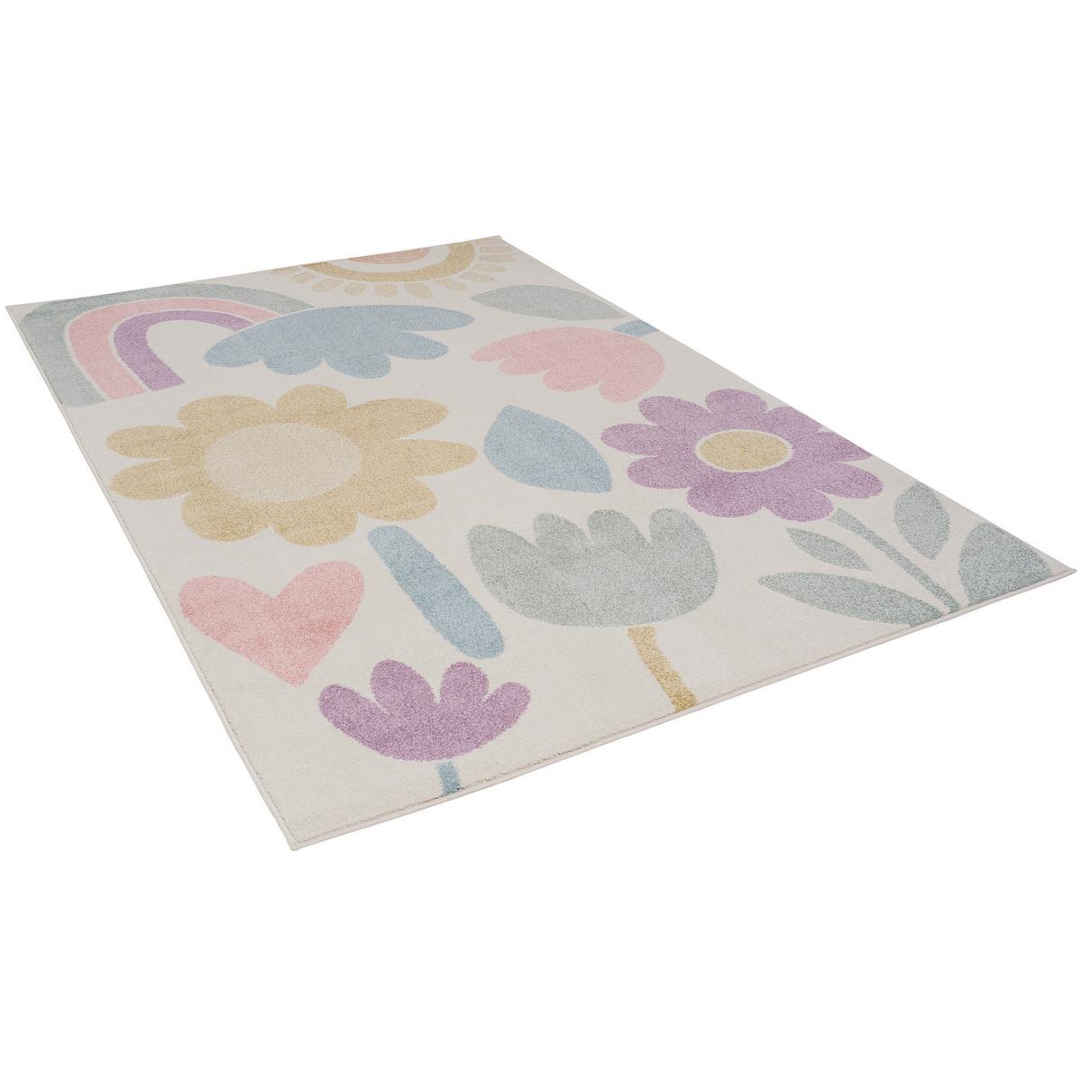 KINDER TEPPICH SOFTSTAR KIDS FANTASY BUNT - Lila, Textil (120/170cm) - Pergamon