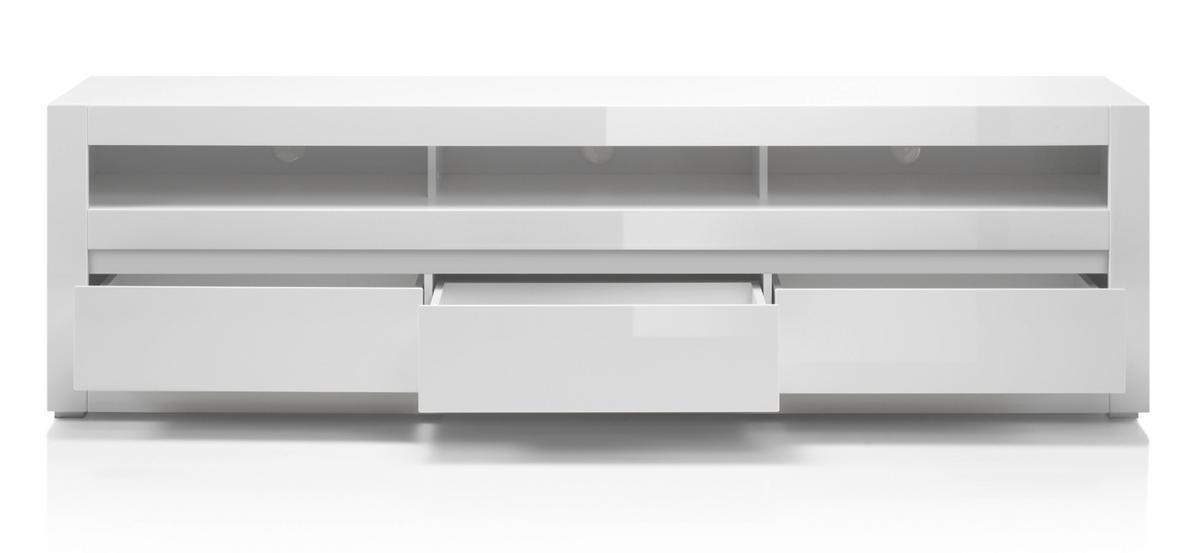 TV-LOWBOARD Hochglanz weiß, Flat-TV Unterschrank 217 cm mit Soft-Close-Funktion - Weiß Hochglanz/Weiß, Holzwerkstoff/Kunststoff (217/63/42cm) - Furn.Design