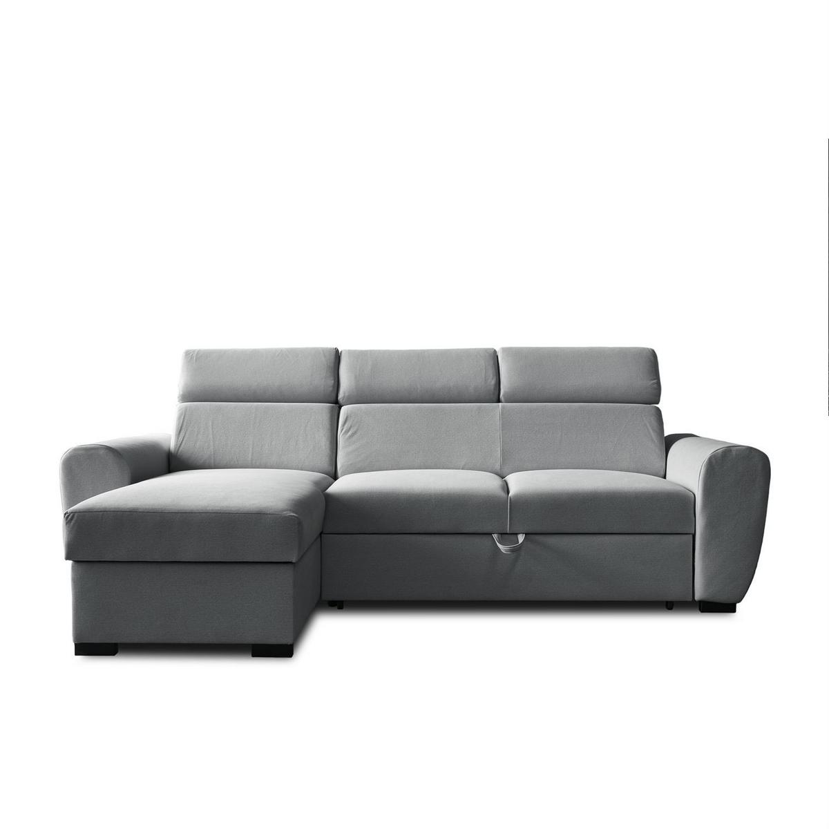 ECKSOFA FALCO mit Schlaffunktion Elli 74 - Grau, Textil (253/174cm) - Lookway