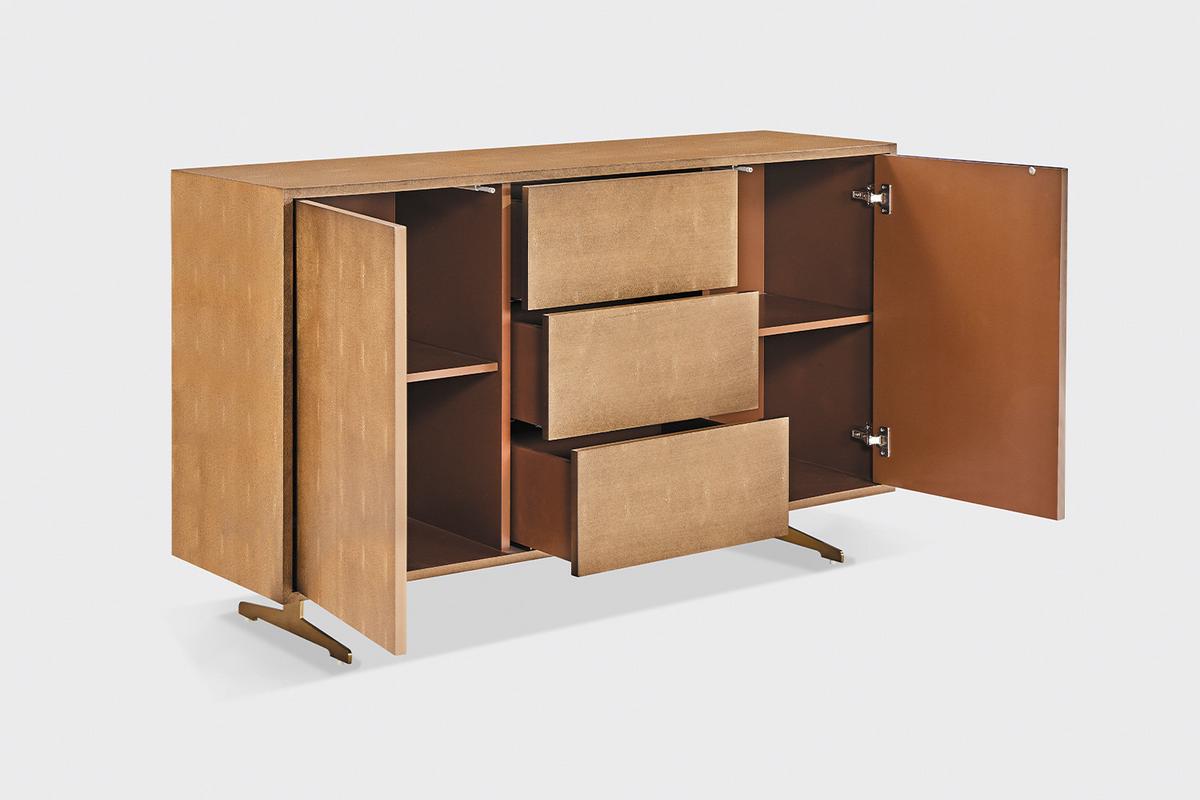 SIDEBOARD GALA Gold Holz - Goldfarben, Holz/Metall (140/85/40cm) - KAWOLA