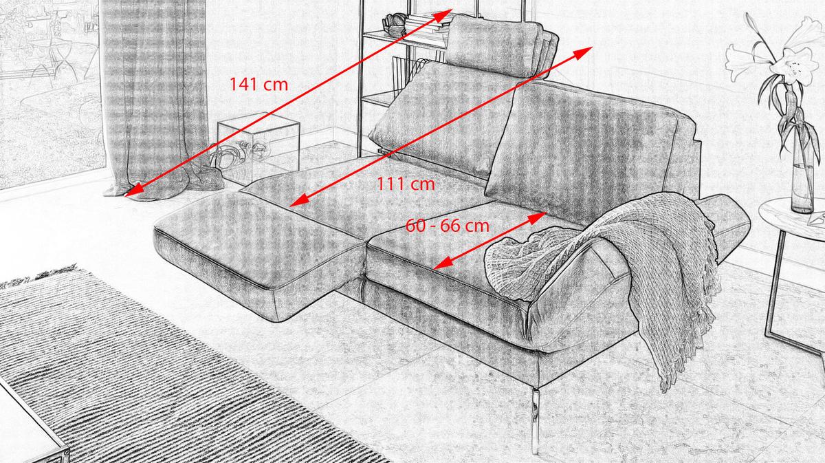 LEDERSOFA HURRICANE Hellgrau Leder - Silberfarben/Hellgrau, Leder (170/87/141cm) - KAWOLA