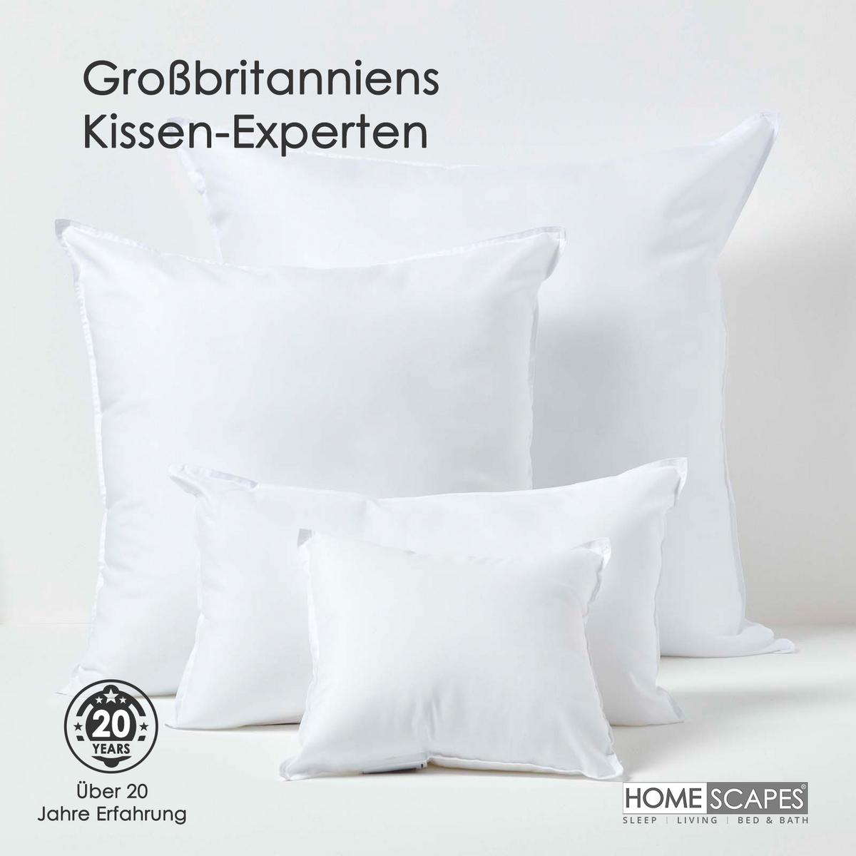 FÜLLKISSEN 30/40 cm – Super-Mikrofaser - Weiß, Textil (30/40cm) - Homescapes