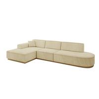 ECKSOFA Ottomane Links IREA-L2-v2 - 327x165x80 cm Beige - Taupe, Holzwerkstoff/Textil (327/165cm) - ALTDECOR