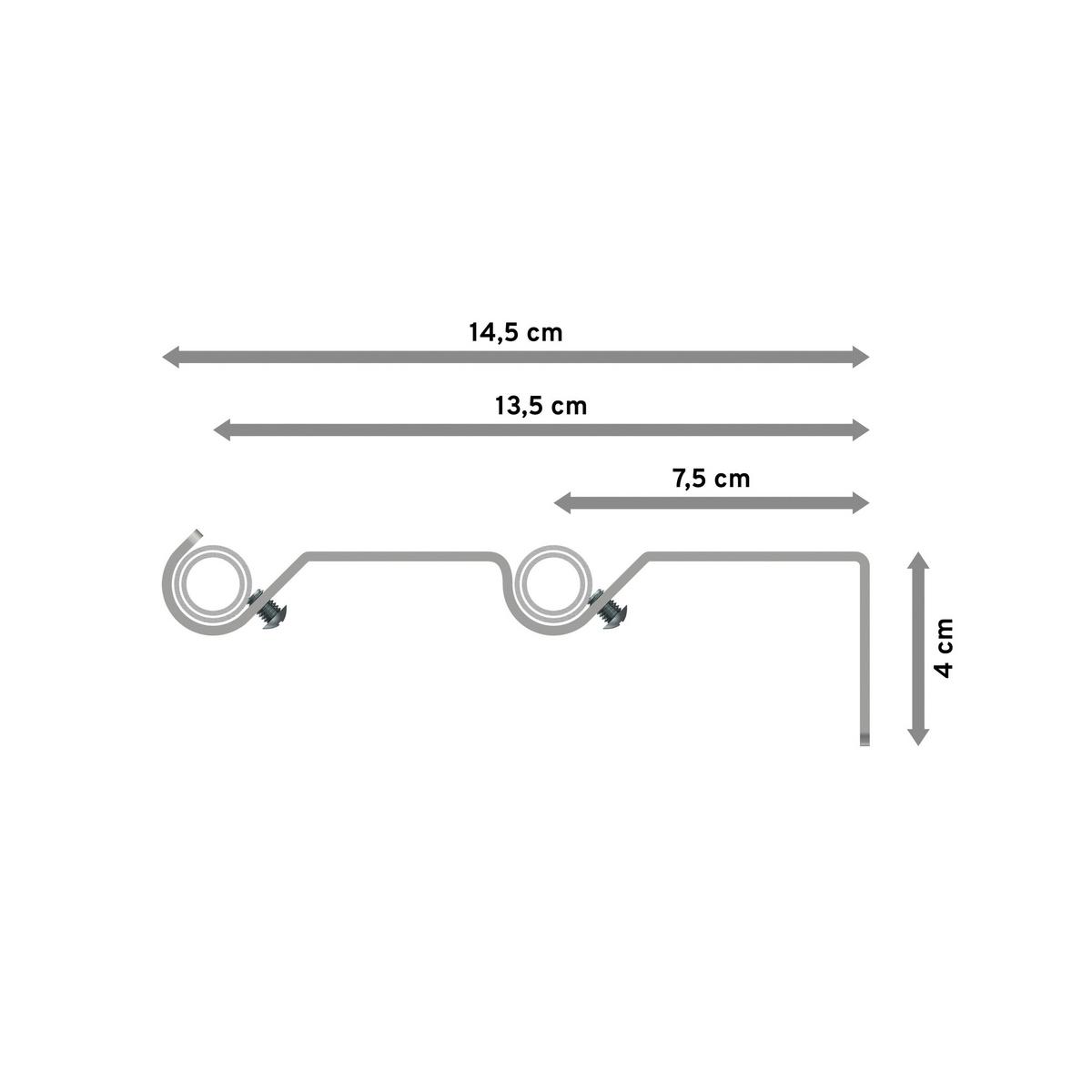 GARDINENSTANGE / TELESKOPSTANGE Hera Cone 160-300 cm, 2-läufig, 16/13 mm Ø Silbergrau - Silberfarben/Alufarben, Kunststoff/Metall (300cm) - INTERDECO