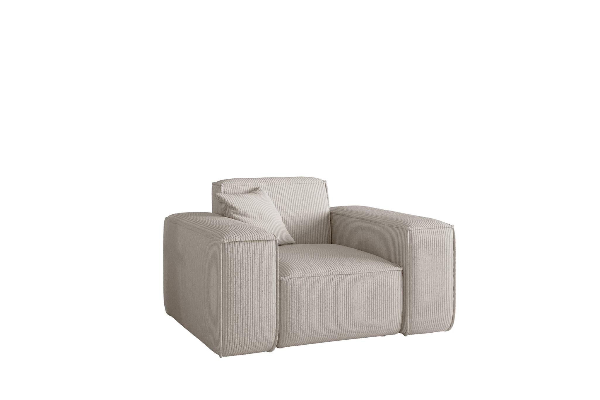SESSEL Celes Premium Stoff Scala - Beige, Holzwerkstoff/Textil (121/73/88cm) - Fun Möbel