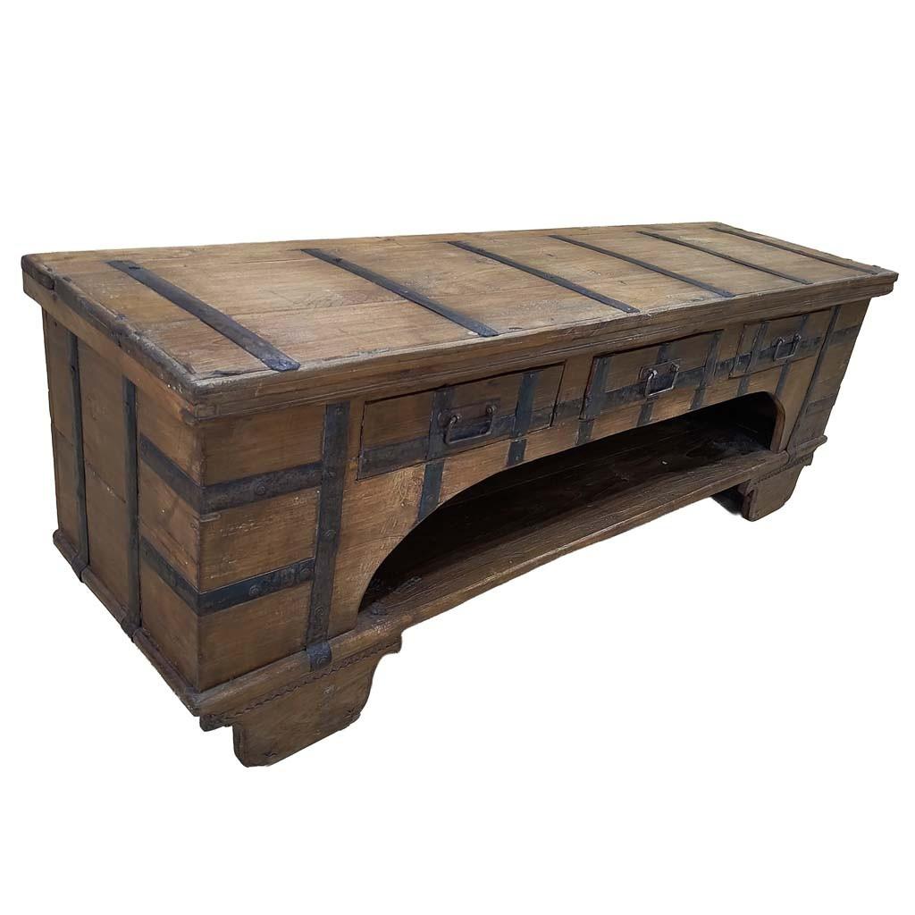 TV-LOWBOARD aus Holz, 175x45x57cm - Braun, Holz (175/57/45cm) - Wanderlust