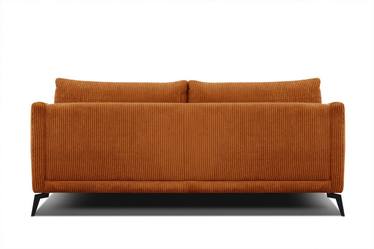 SOFA VILT 3-Sitzer, orange - Schwarz/Orange, Holzwerkstoff/Textil (202/89/94cm) - Wozimo