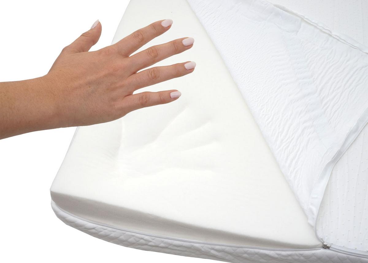 MEMORYFOAM-MATRATZENTOPPER 10CM Weiß - Weiß, Textil (200/140/10cm) - MCW