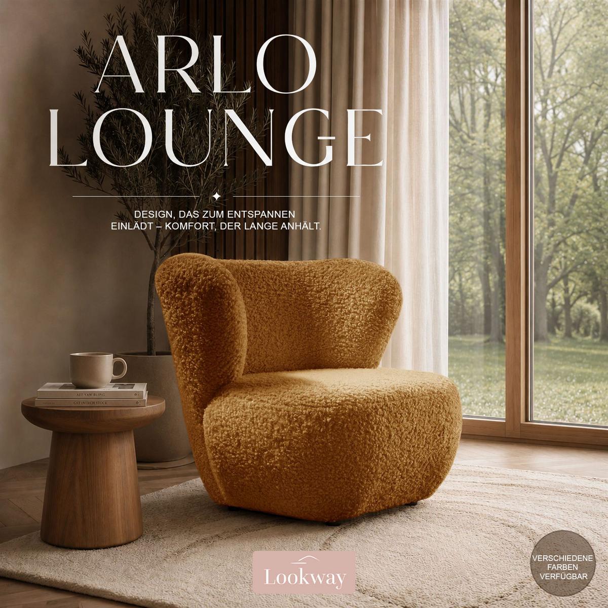 SESSEL ARLO LOUNGE Rolf 12 - Orange, Textil (85/74/58cm) - Lookway