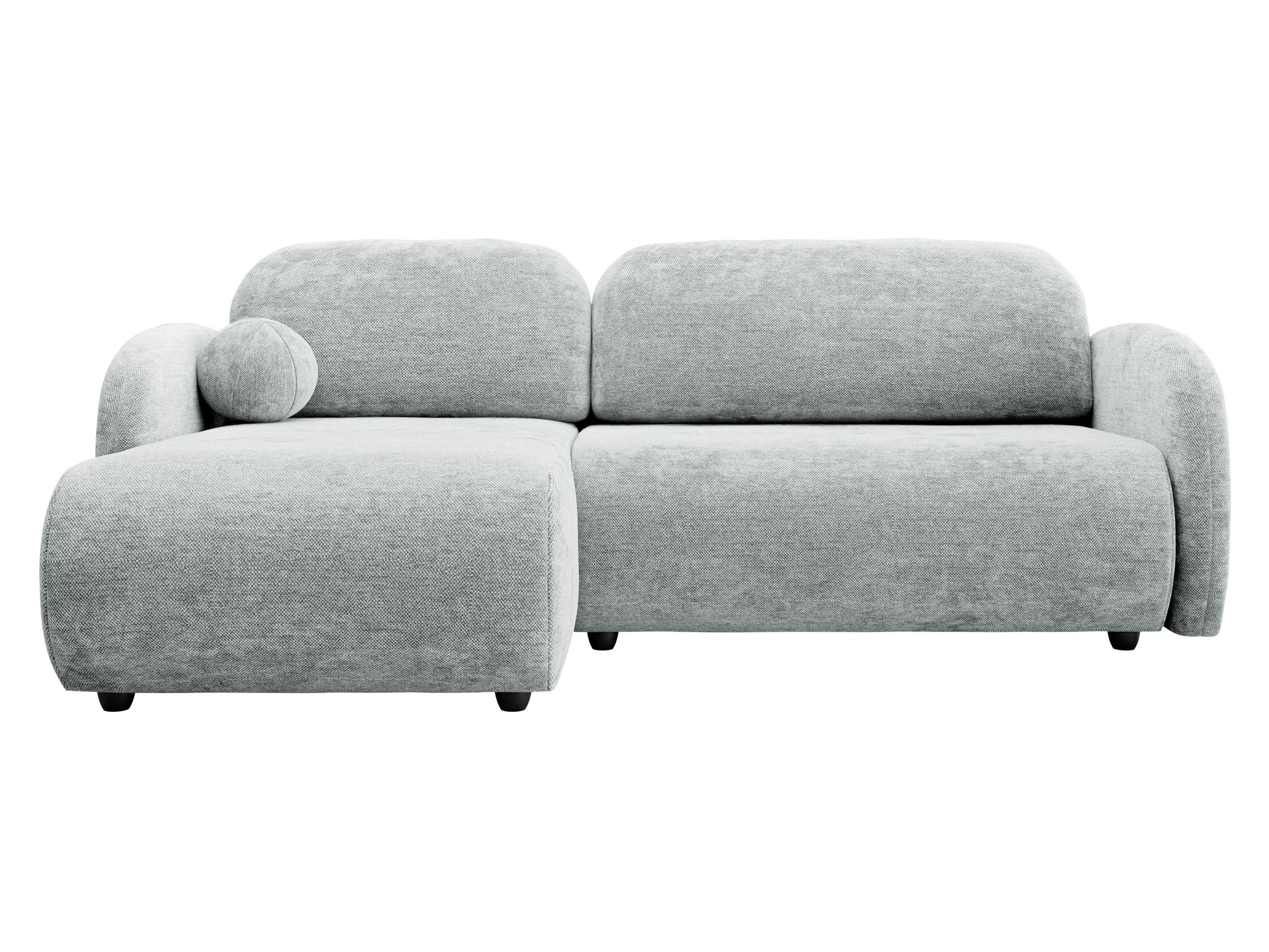 ECKSOFA Dream L - Hellgrau/Schwarz, Holz/Kunststoff (233/160cm) - MIRJAN24