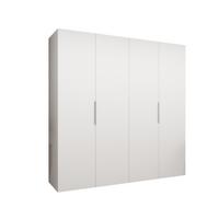 DREHTÜRENSCHRANK 202/200/52 4-türig - Kaschmir/Weiß, Holz (200/202/52cm) - MÖBEL KRYSPOL