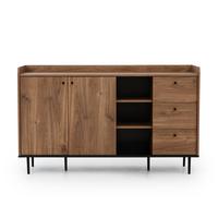 KOMMODE Vasilia mit 2 Türen und 3 Schubladen, Brandy Castello - Eichefarben, Holzwerkstoff (150/90/45cm) - Beautysofa