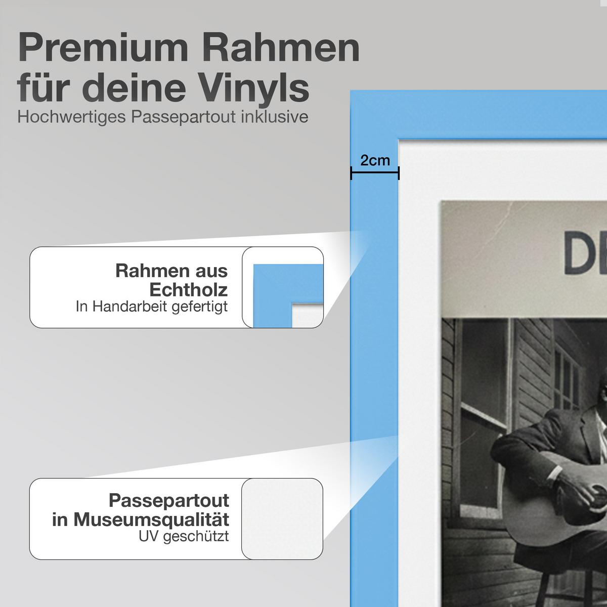 SCHALLPLATTEN RAHMEN 40/60 für Cover & Vinyl - Hellblau, Holz (60/40cm) - K-Möbel