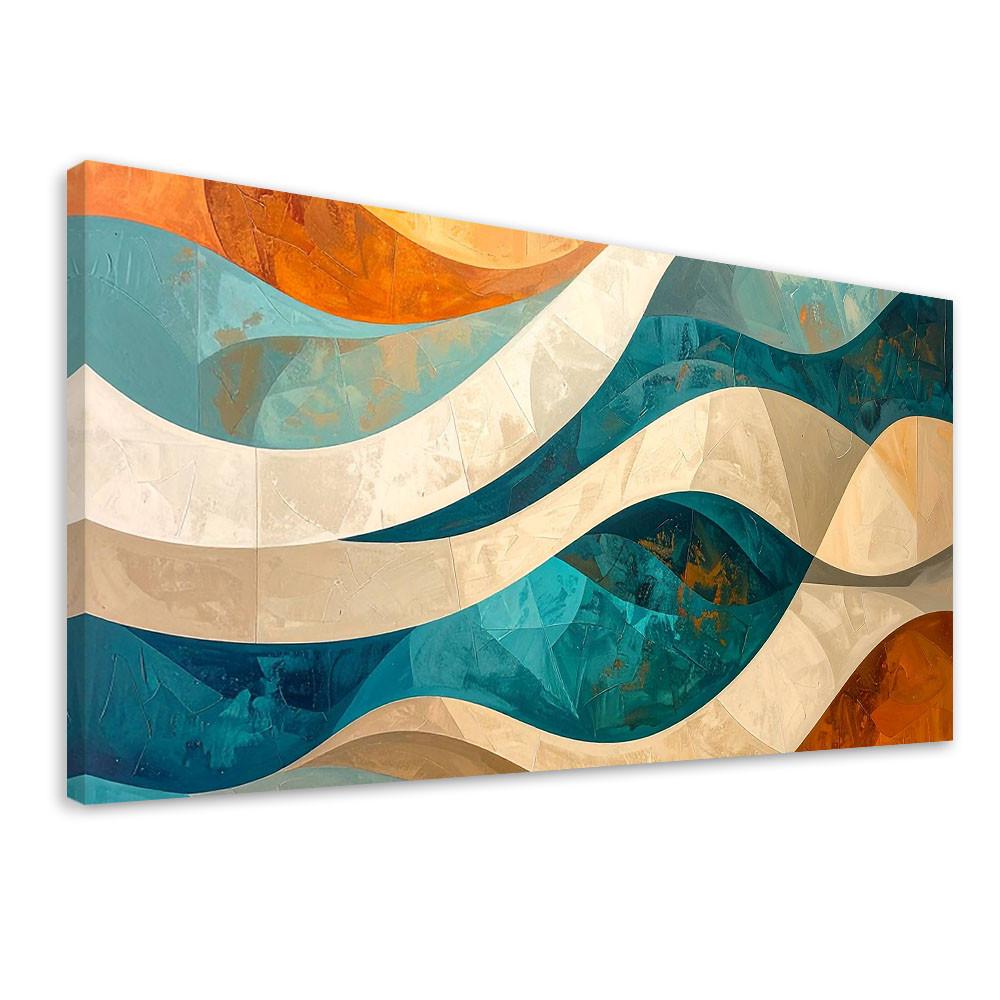 LEINWANDBILD 3D und geometrisch 120x60cm - Multicolor, Textil (120/60cm) - Feeby