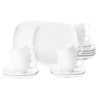 KAFFEESERVICE Lido Weiß weiß 18-tlg. - Weiß, Keramik (24/18.1/43cm) - Seltmann Weiden